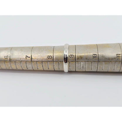 10K White Gold Polished Wedding Band Ring