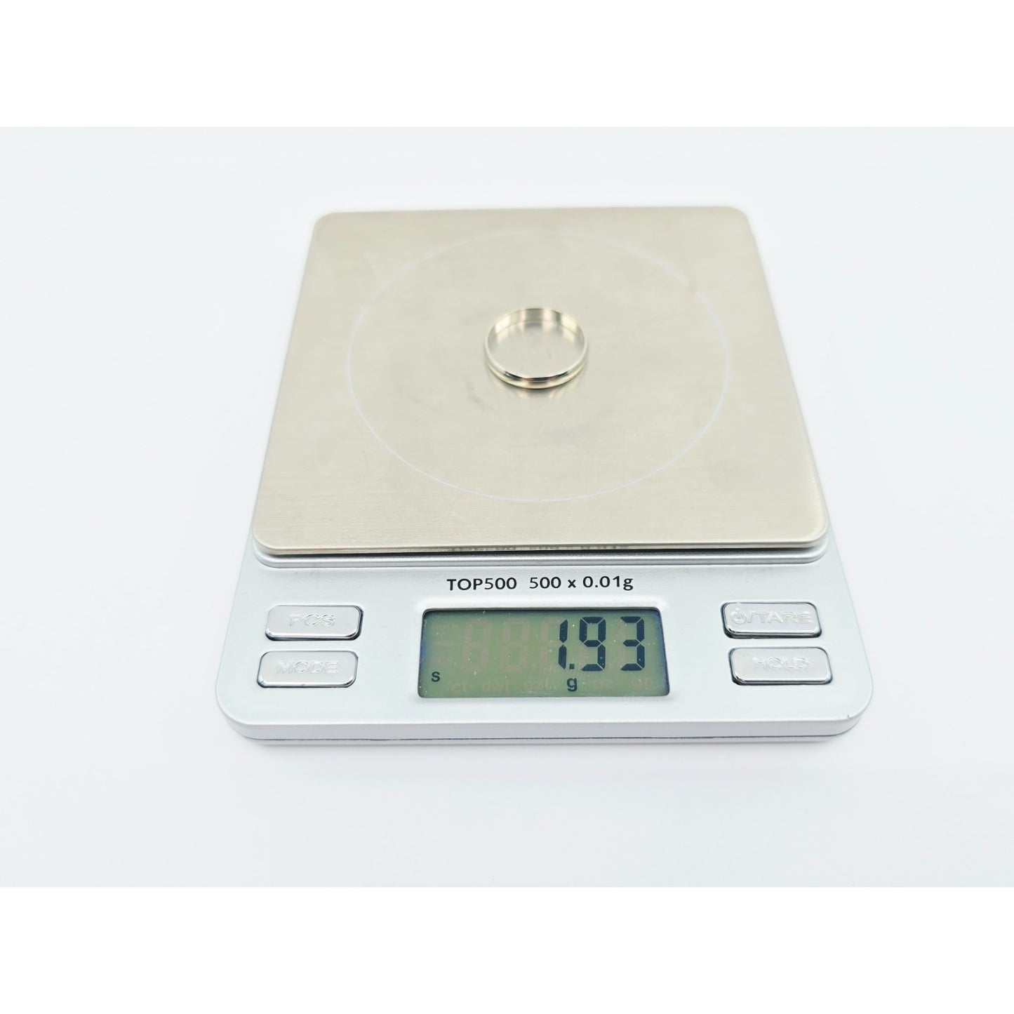 10K White Gold Polished Wedding Band Ring