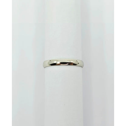 10K White Gold Polished Wedding Band Ring
