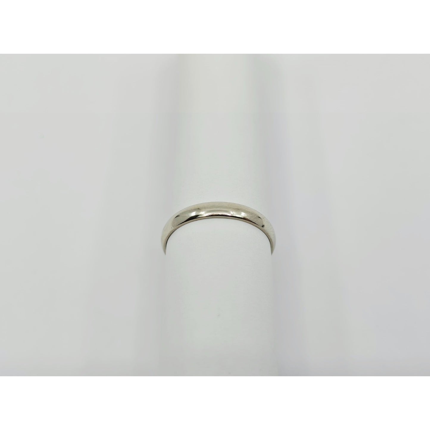 10K White Gold Polished Wedding Band Ring