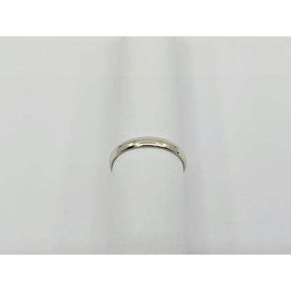 10K White Gold Polished Wedding Band Ring
