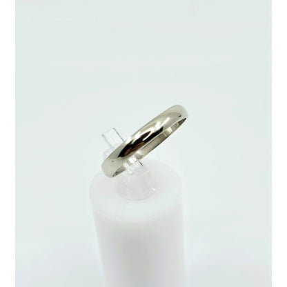 10K White Gold Polished Wedding Band Ring