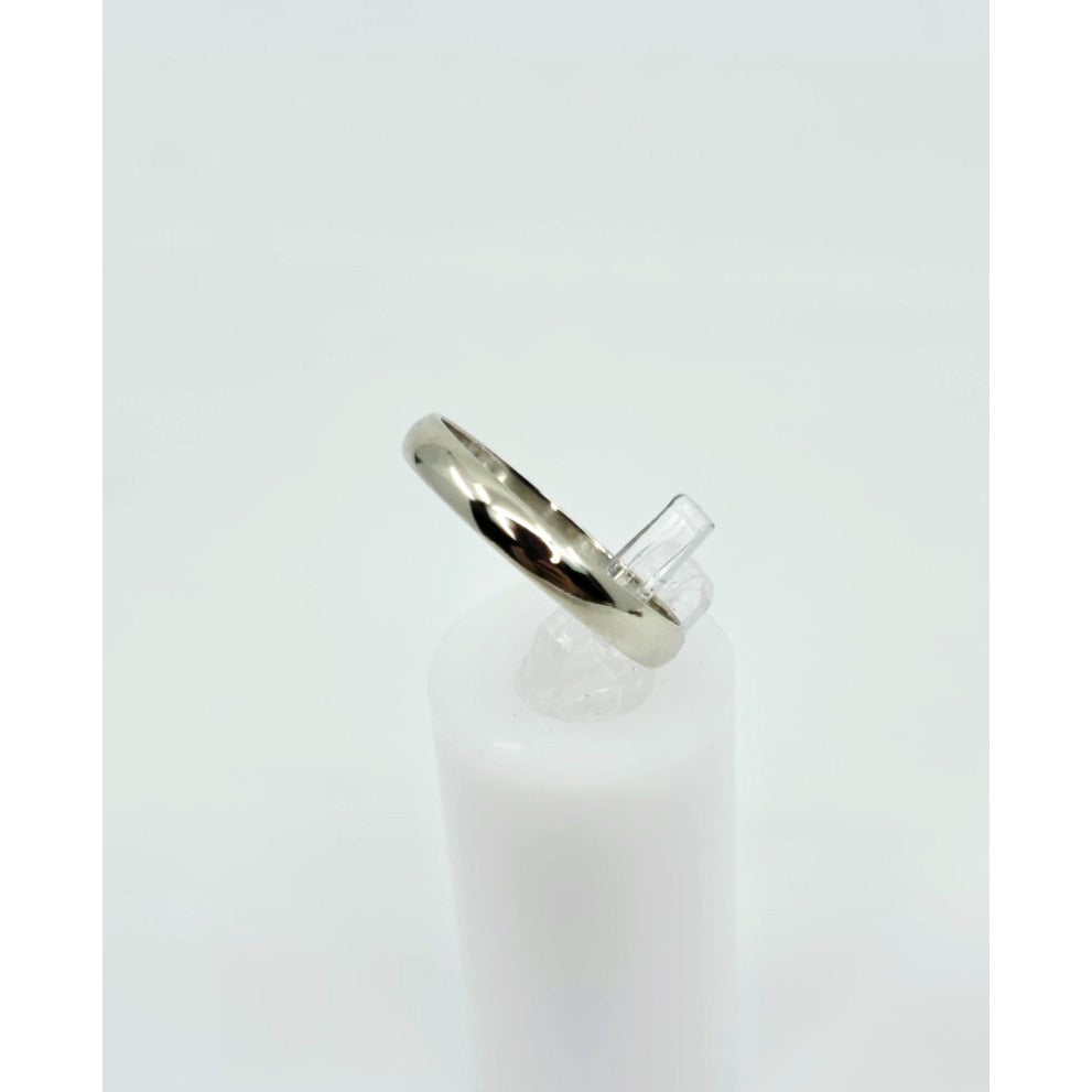 10K White Gold Polished Wedding Band Ring