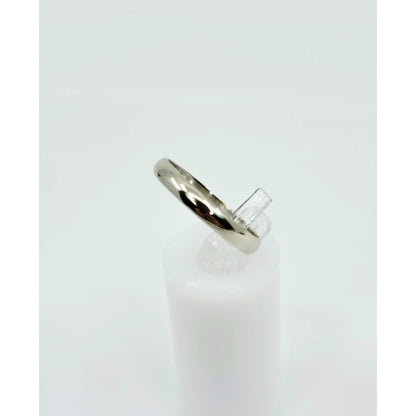 10K White Gold Polished Wedding Band Ring