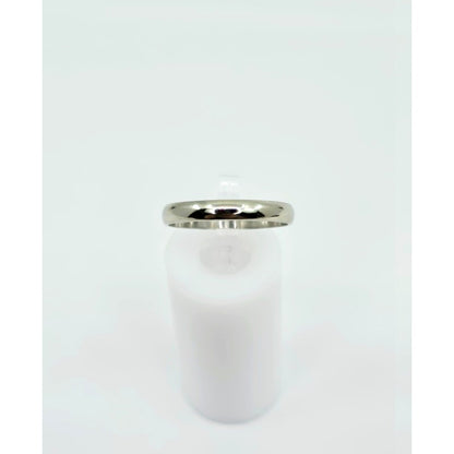 10K White Gold Polished Wedding Band Ring