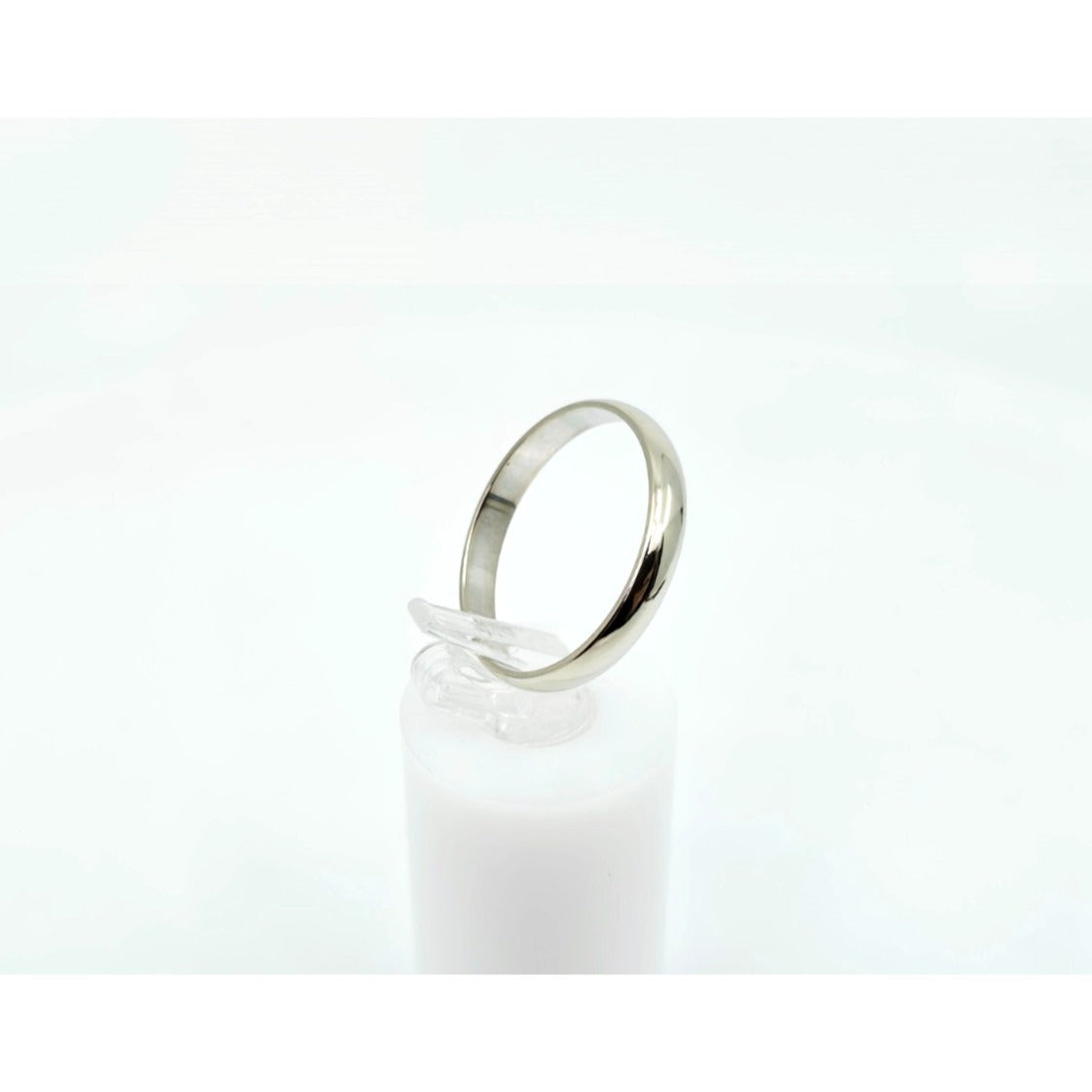 10K White Gold Polished Wedding Band Ring