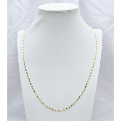 10K Yellow Gold Curb Link Chain Necklace