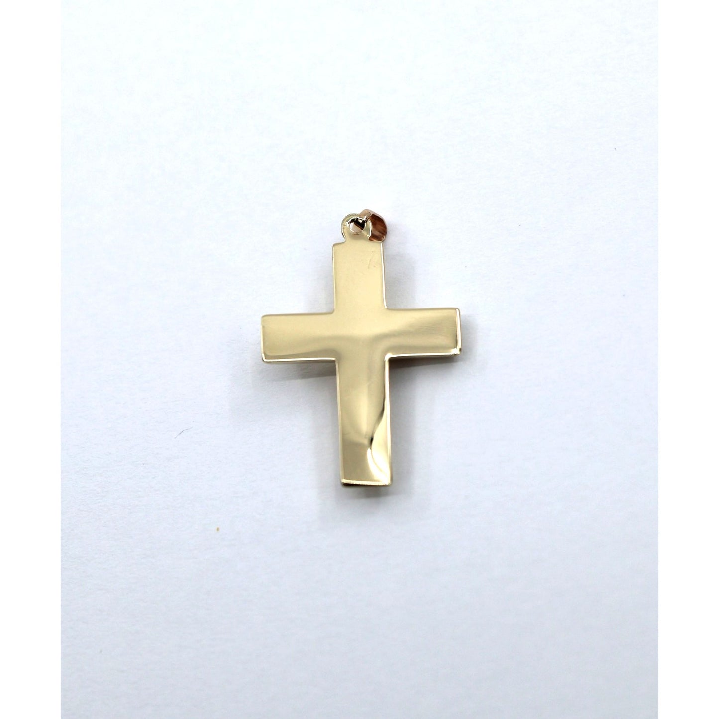 14K Yellow Gold Religious Jesus on Cross Charm Pendant