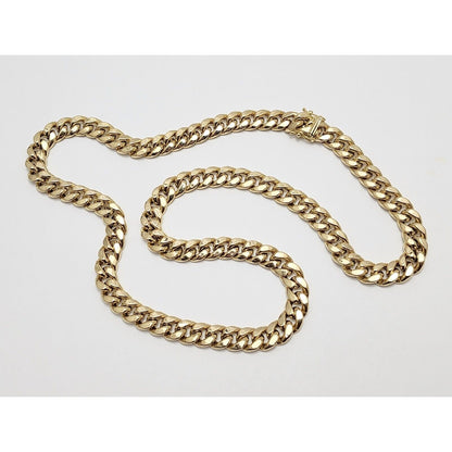 10K Yellow Gold Cuban Link Chain Necklace