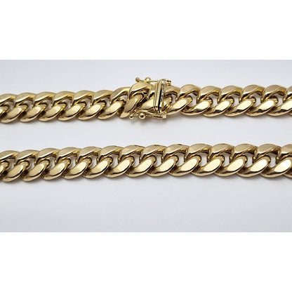 10K Yellow Gold Cuban Link Chain Necklace