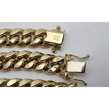 10K Yellow Gold Cuban Link Chain Necklace