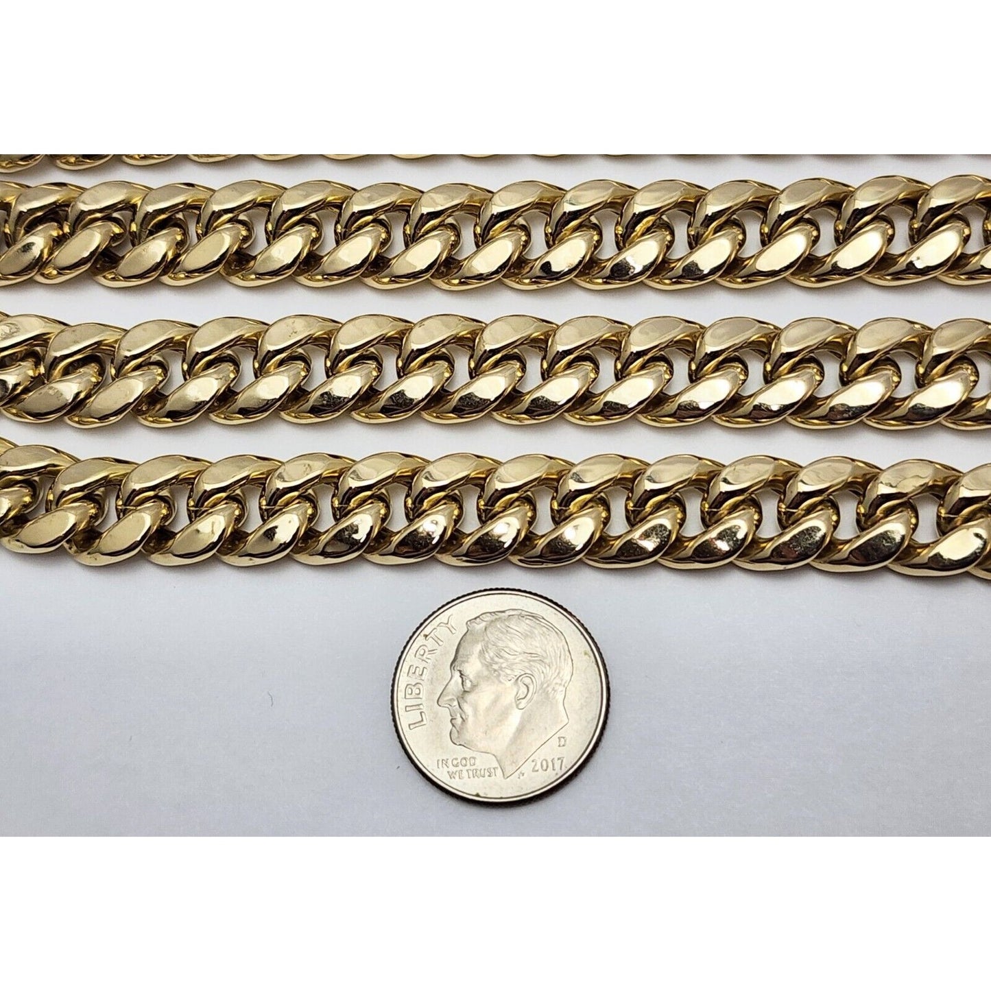 10K Yellow Gold Cuban Link Chain Necklace