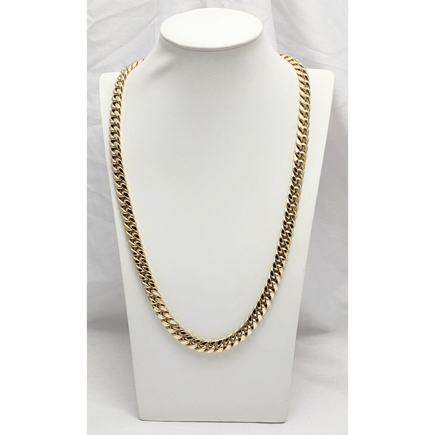 10K Yellow Gold Cuban Link Chain Necklace