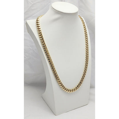 10K Yellow Gold Cuban Link Chain Necklace