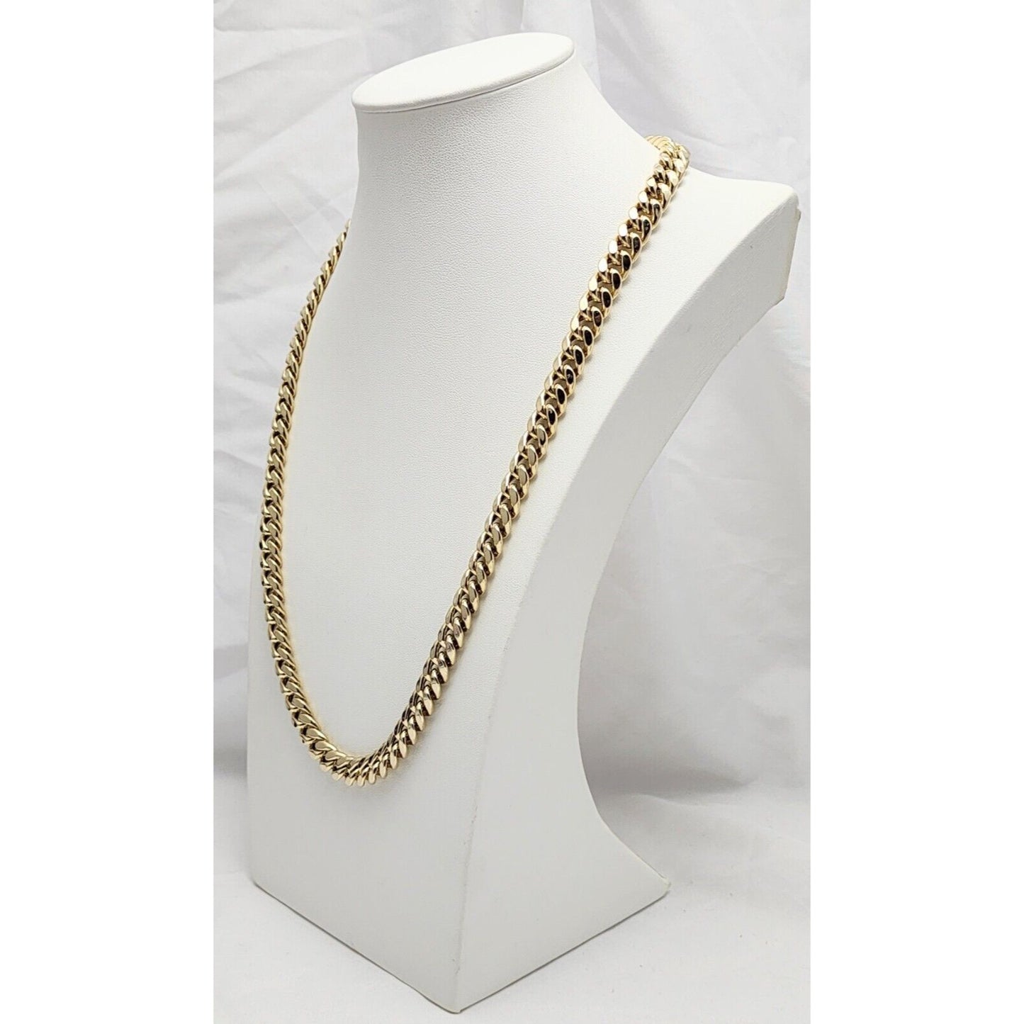 10K Yellow Gold Cuban Link Chain Necklace