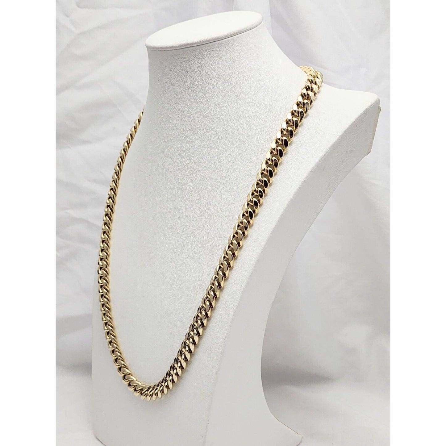 10K Yellow Gold Cuban Link Chain Necklace