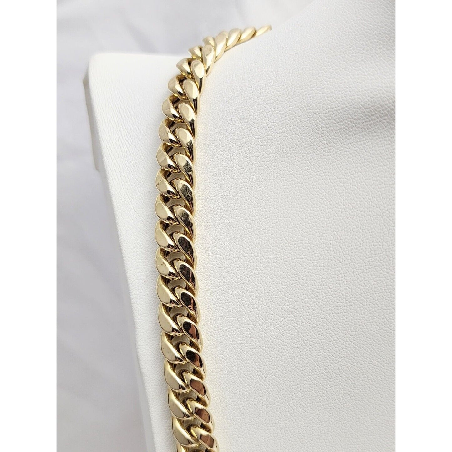 10K Yellow Gold Cuban Link Chain Necklace