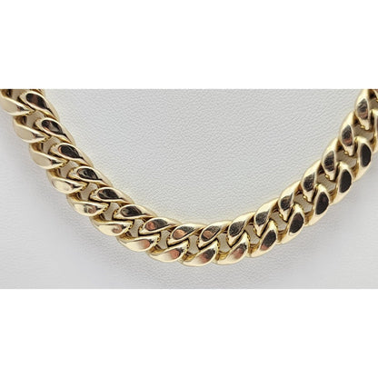 10K Yellow Gold Cuban Link Chain Necklace