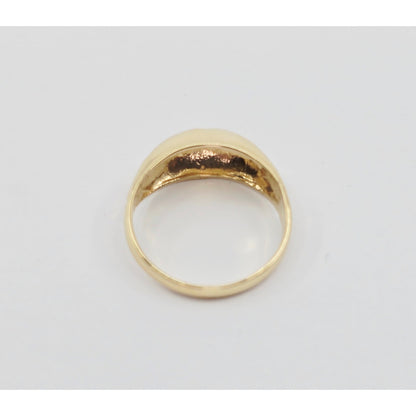 14K Yellow Gold Diamond Cut Ring
