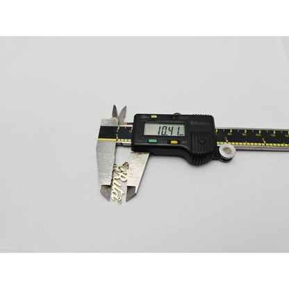 14K Yellow Gold Name Initial " Rita " Charm Pendant