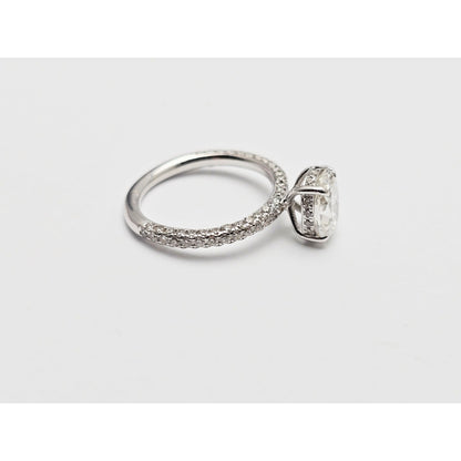 1.70ct Natural Oval Cut Solitaire Diamond Engagement 14K White Gold Ring