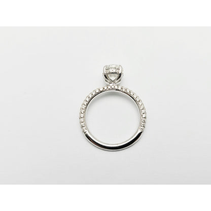 1.70ct Natural Oval Cut Solitaire Diamond Engagement 14K White Gold Ring