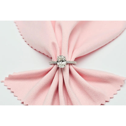 1.70ct Natural Oval Cut Solitaire Diamond Engagement 14K White Gold Ring