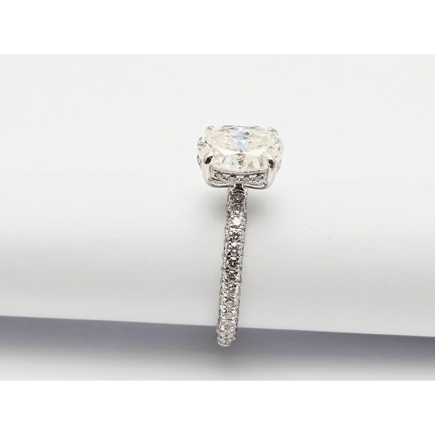 1.70ct Natural Oval Cut Solitaire Diamond Engagement 14K White Gold Ring