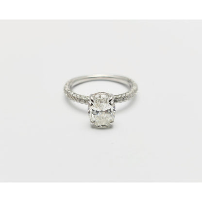 1.70ct Natural Oval Cut Solitaire Diamond Engagement 14K White Gold Ring