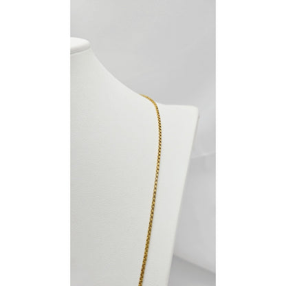 14K Yellow Gold Box Link Chain Necklace