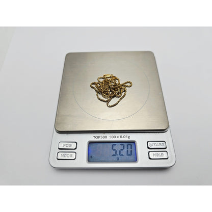 14K Yellow Gold Box Link Chain Necklace