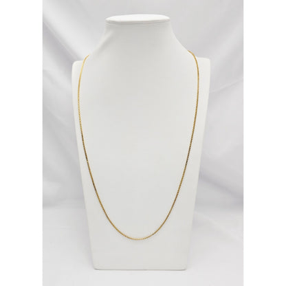 14K Yellow Gold Box Link Chain Necklace