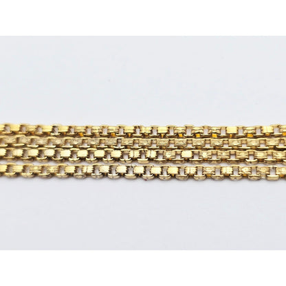 14K Yellow Gold Box Link Chain Necklace
