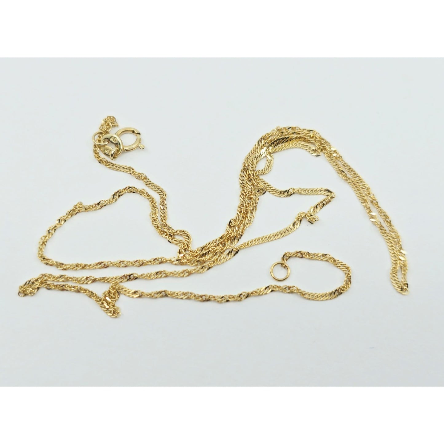 14K Yellow Gold Singapore Link Chain