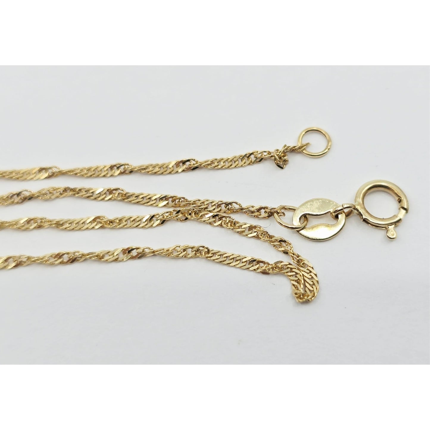 14K Yellow Gold Singapore Link Chain