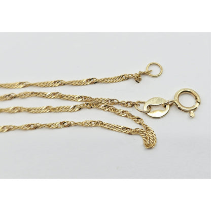 14K Yellow Gold Singapore Link Chain