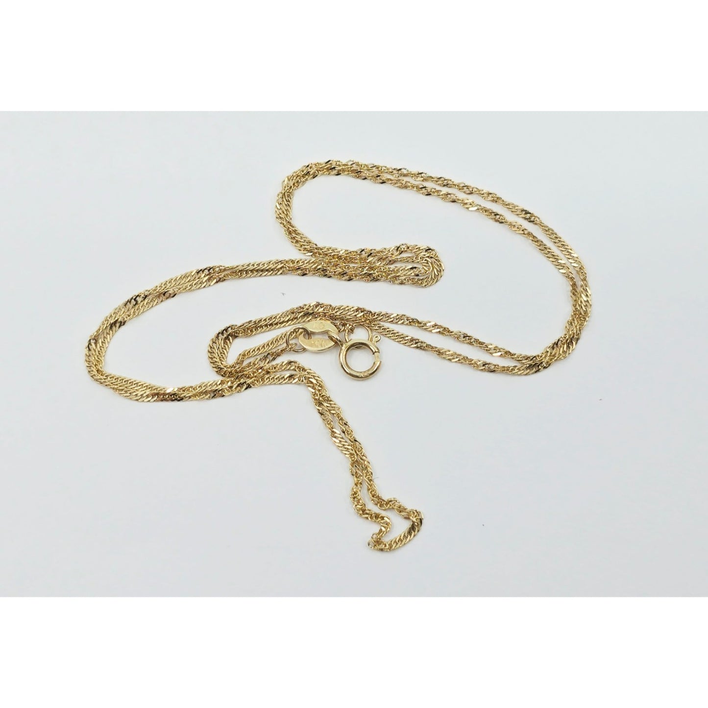 14K Yellow Gold Singapore Link Chain