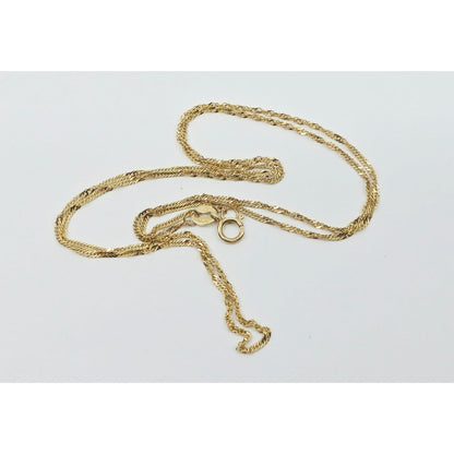 14K Yellow Gold Singapore Link Chain