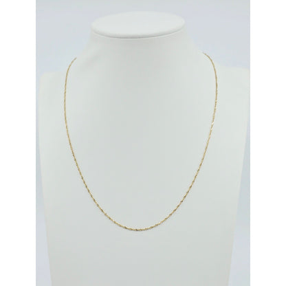 14K Yellow Gold Singapore Link Chain
