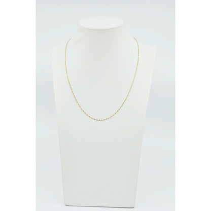 14K Yellow Gold Singapore Link Chain