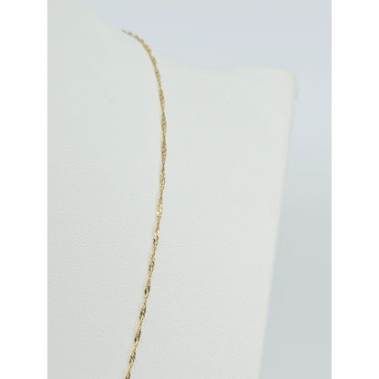 14K Yellow Gold Singapore Link Chain