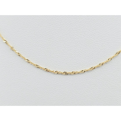 14K Yellow Gold Singapore Link Chain