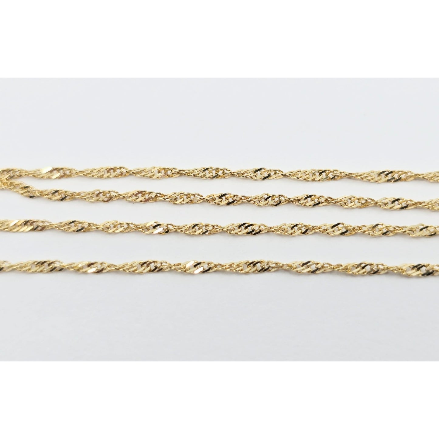 14K Yellow Gold Singapore Link Chain