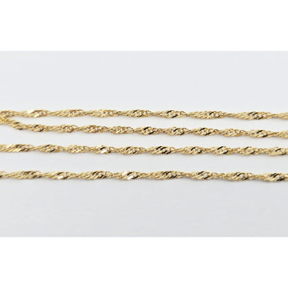 14K Yellow Gold Singapore Link Chain