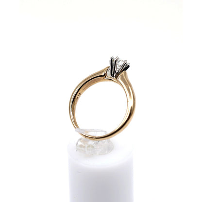 14K Yellow Gold GHI Solitaire Diamond Wedding Ring