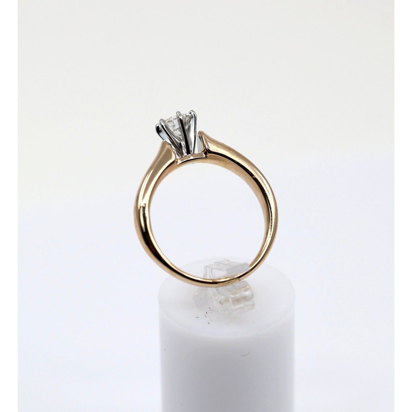 14K Yellow Gold GHI Solitaire Diamond Wedding Ring
