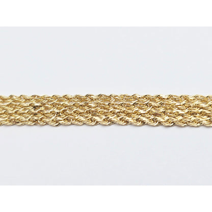14K Yellow Gold Rope Chain Necklace