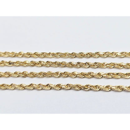 14K Yellow Gold Rope Chain Necklace