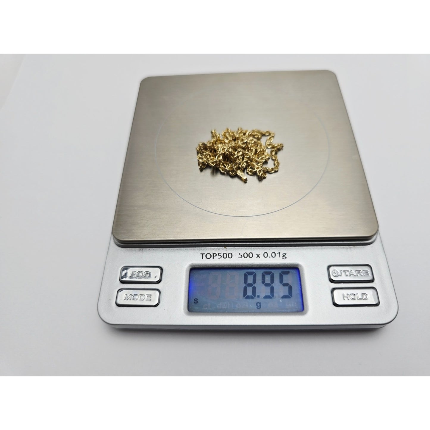 14K Yellow Gold Rope Chain Necklace