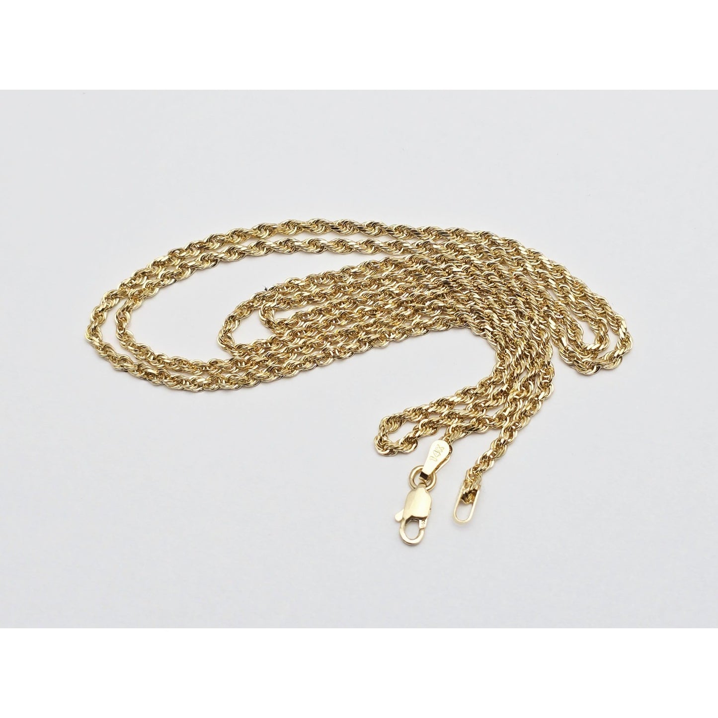 14K Yellow Gold Rope Chain Necklace